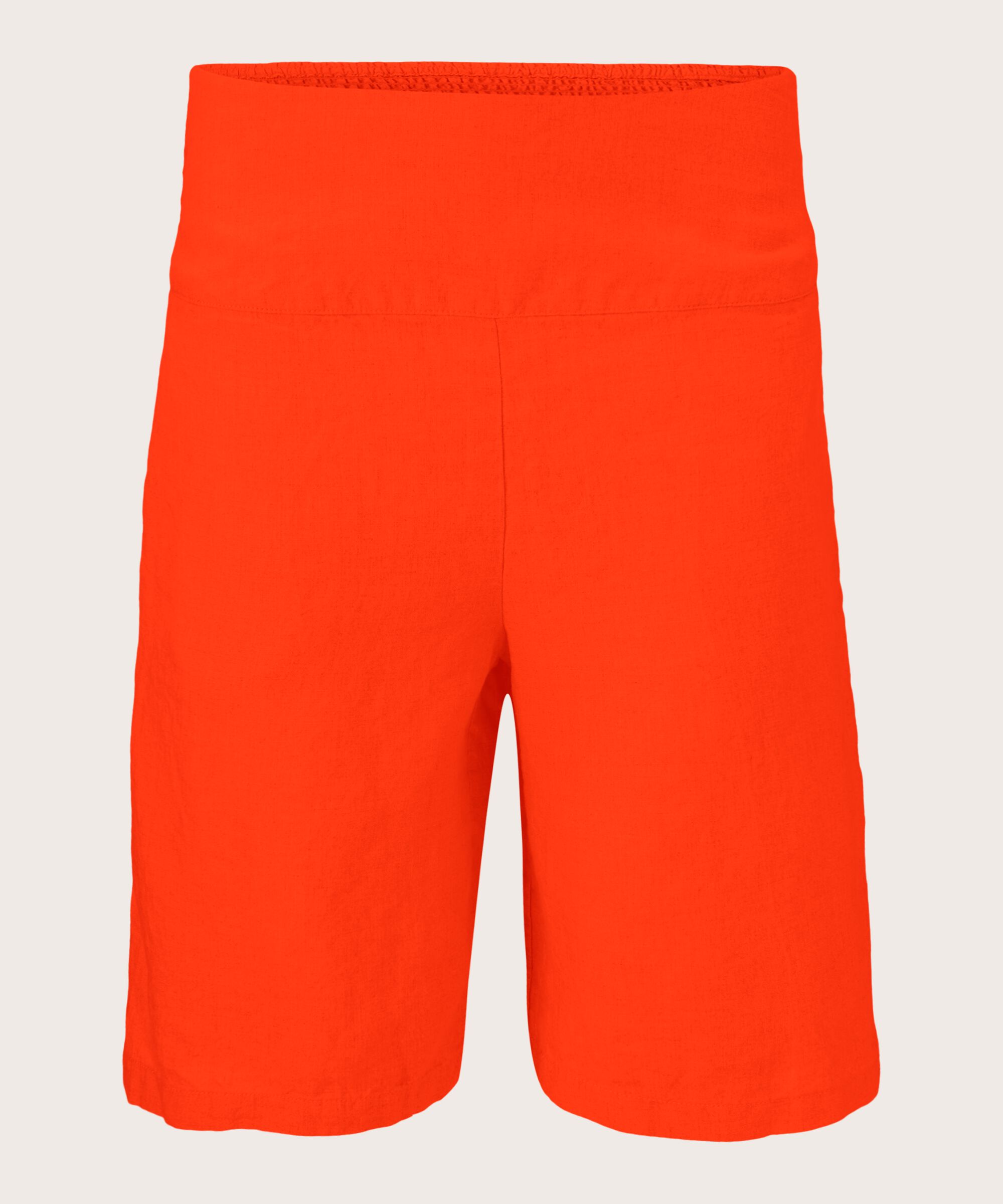 Leinenshorts Mit Gesmoktem Gummizug Hinten, Orange com