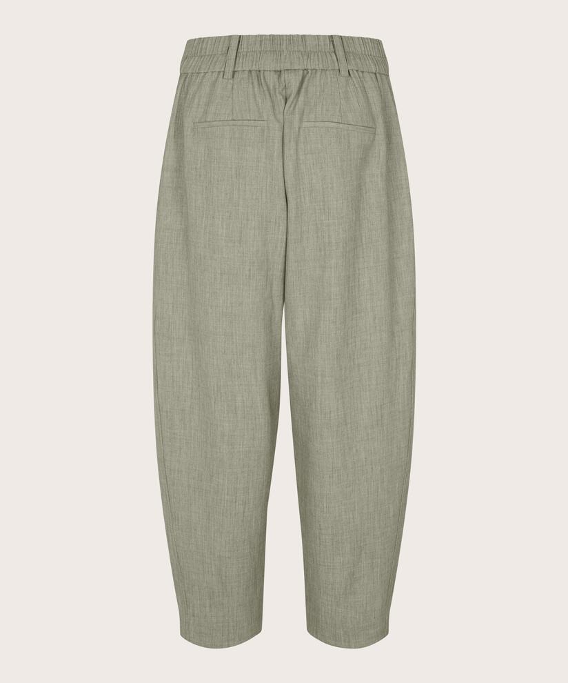 Gewebte Hose Mit Stretch Und Knopfdetail Am Bein, Vetiver