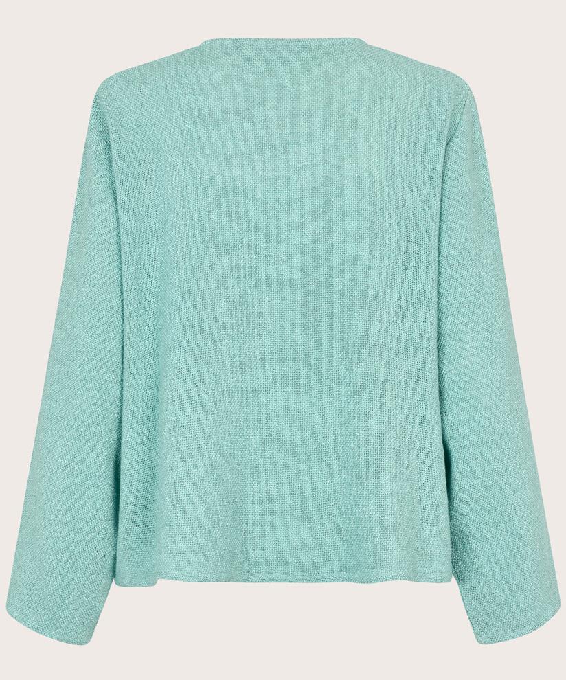 Kurze Jacke Aus Bouclé, Aqua
