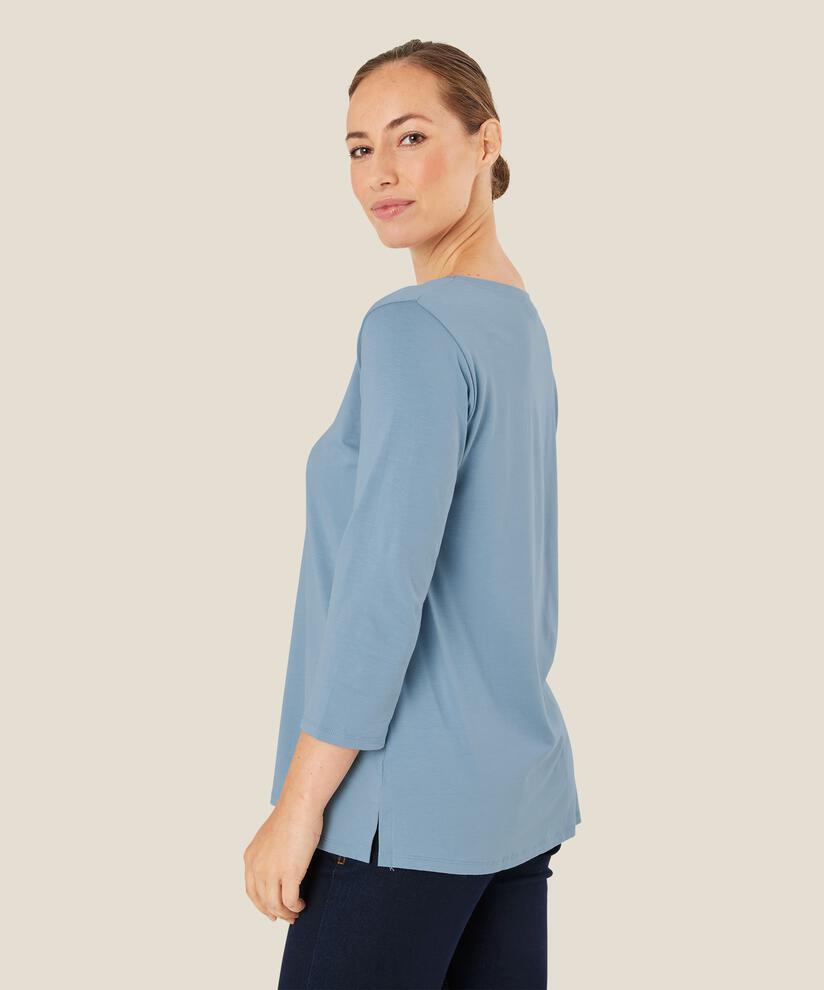 Shirt mit rundem Hals, Ashley Blue