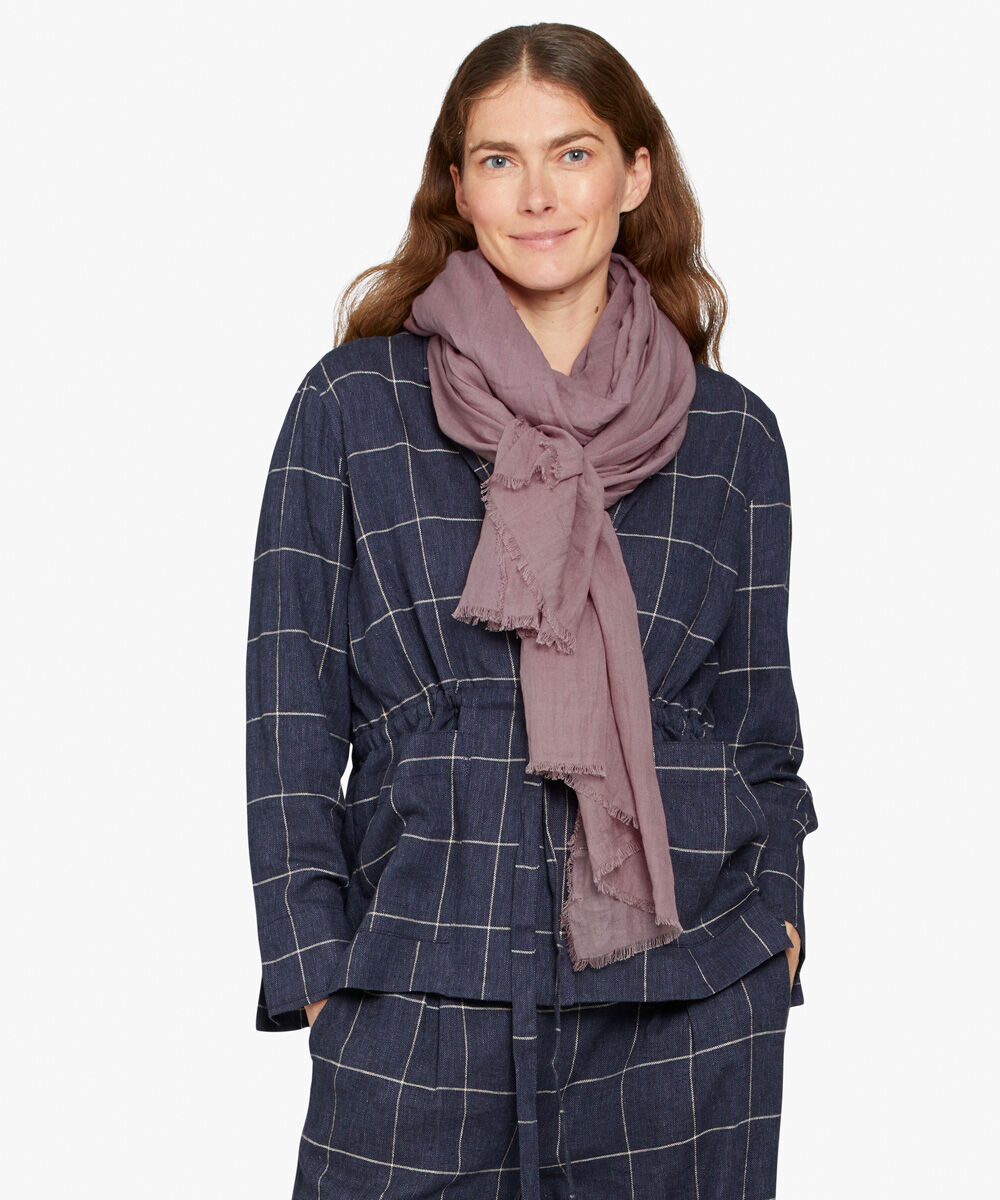 Schal aus Weicher Baumwolle, Rose Taupe