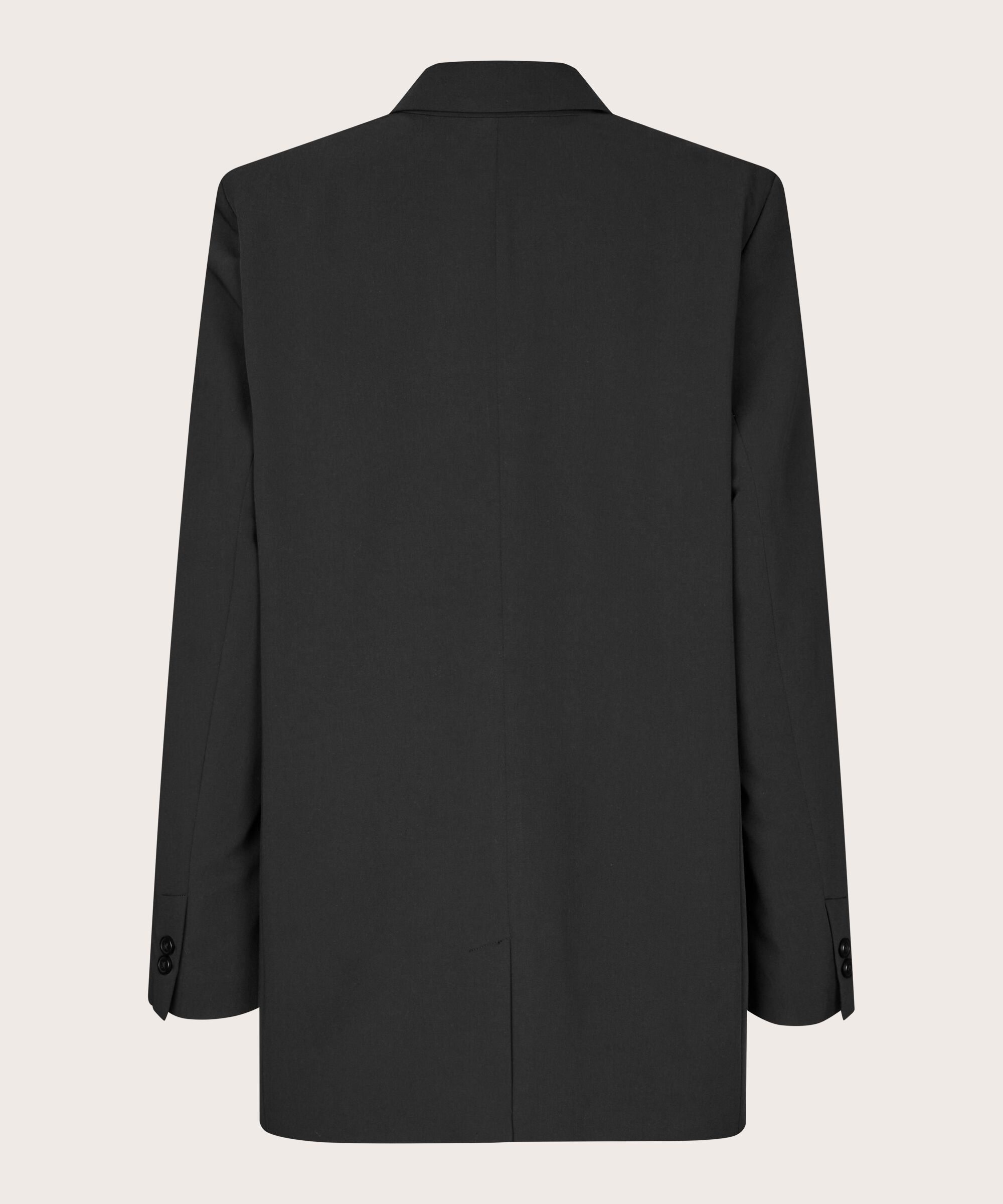 Blazer mit Revers und Knöpfen, Black