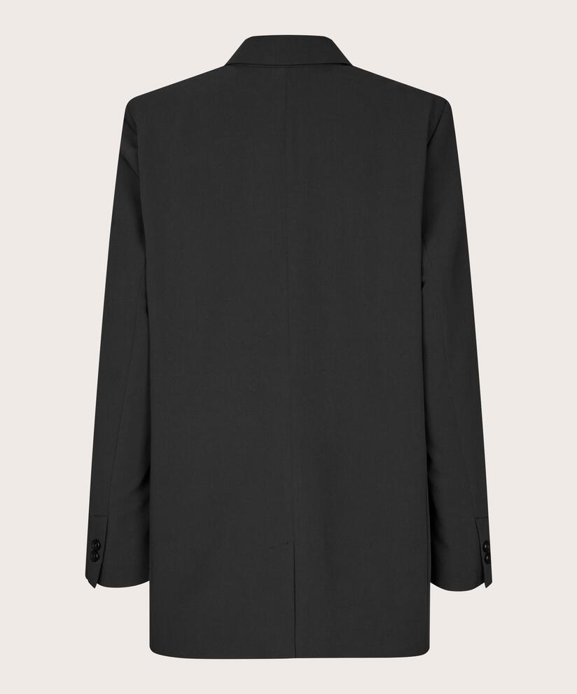 Blazer mit Revers und Knöpfen, Black
