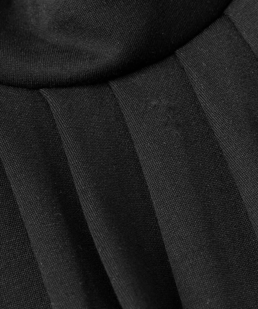 Jerseykleid mit Wickeleffekt und Drapierung, Black