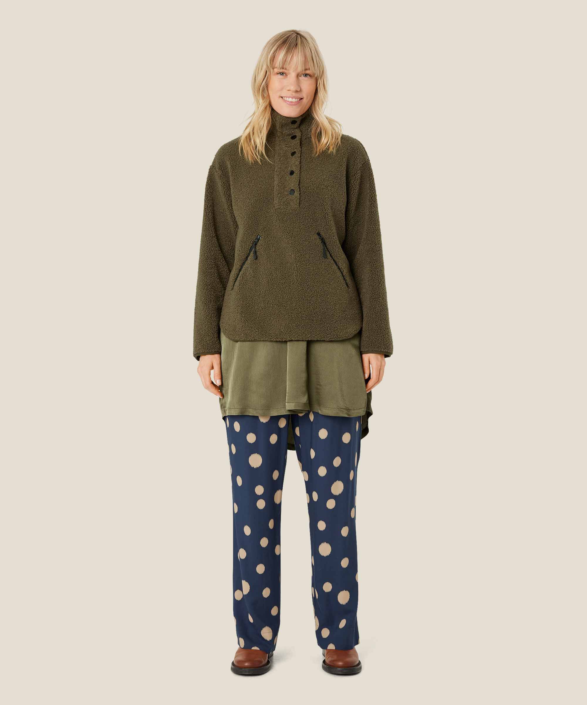 Teddyfleecepullover mit Reißverschluss, Sea Turtle