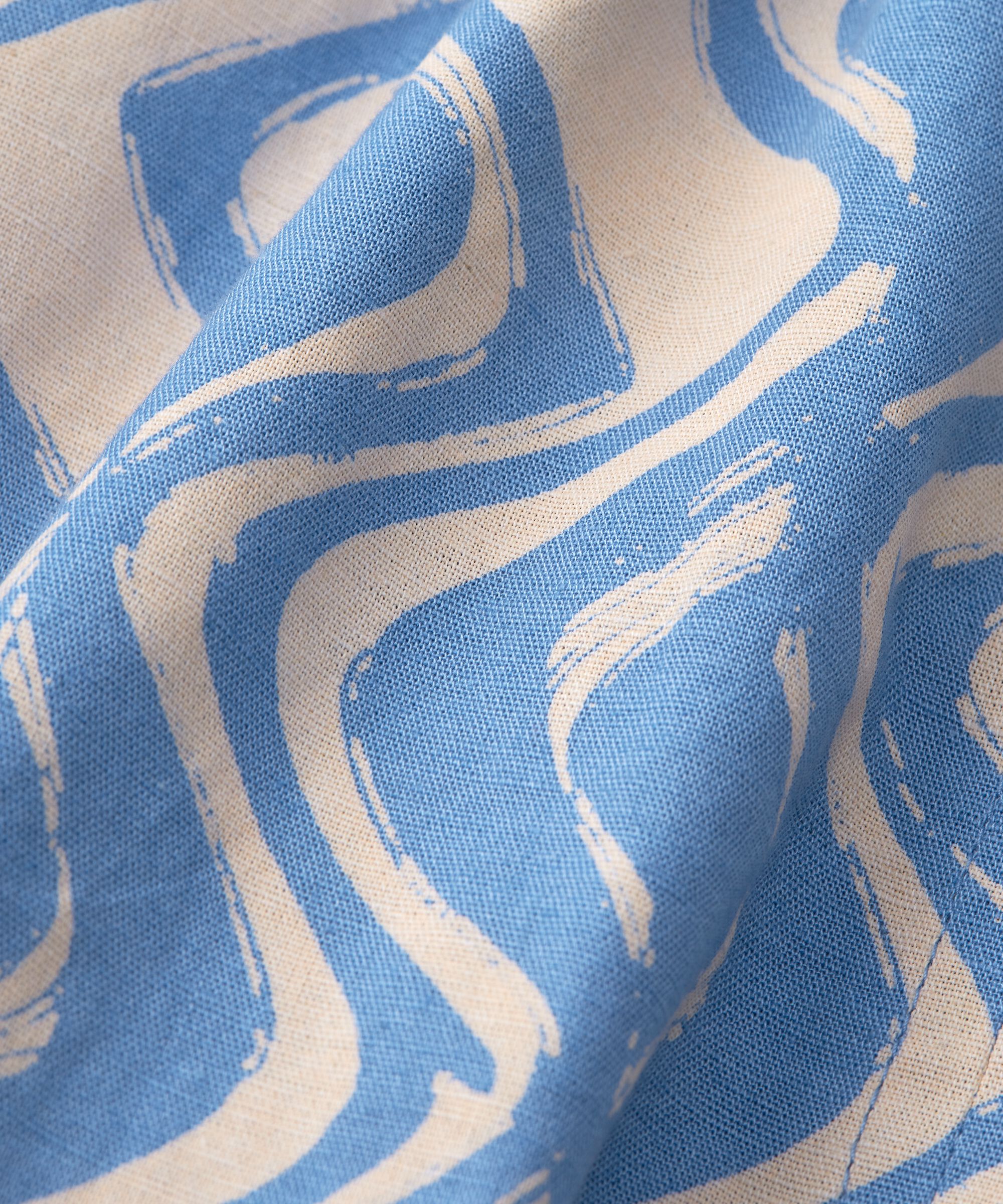 Bluse aus Baumwollmix mit 3/4-Ärmeln, Blue Bonnet