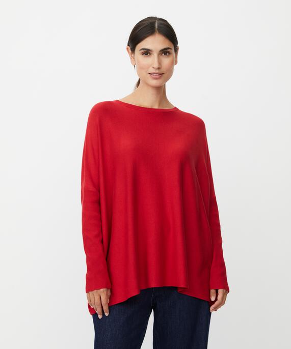 Oversize-pullover Mit Schmalen Ärmeln, Scarlet Sage
