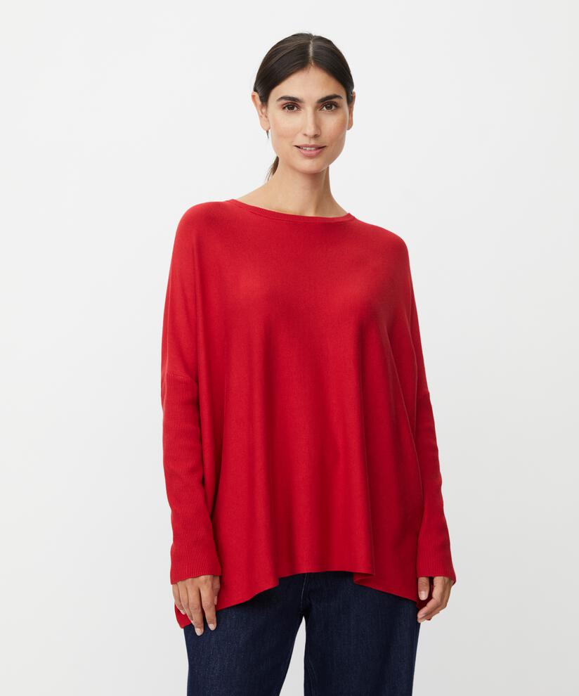 Oversize-pullover Mit Schmalen Ärmeln, Scarlet Sage