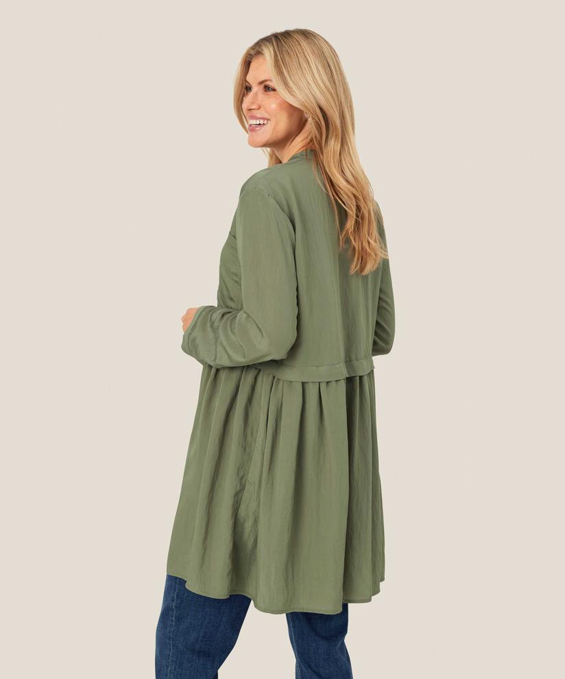 Hemd aus Baumwollmischung mit langen Ärmeln, D. Lichen Green