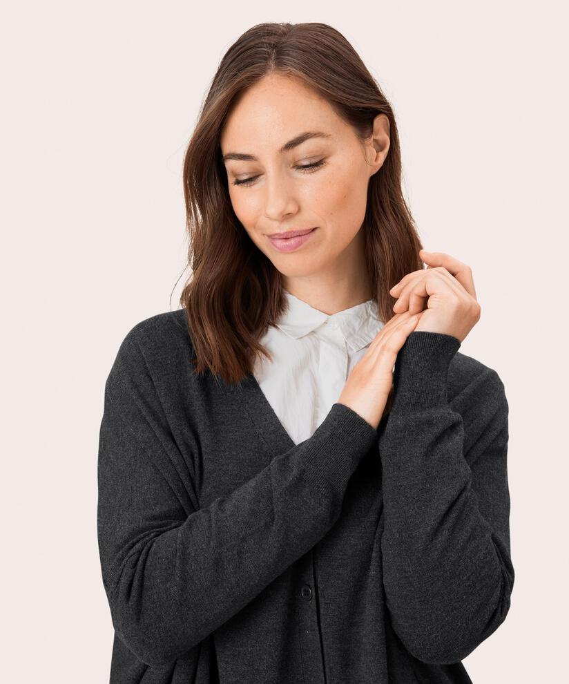 Lina Cardigan, D. Grey mel., hi-res