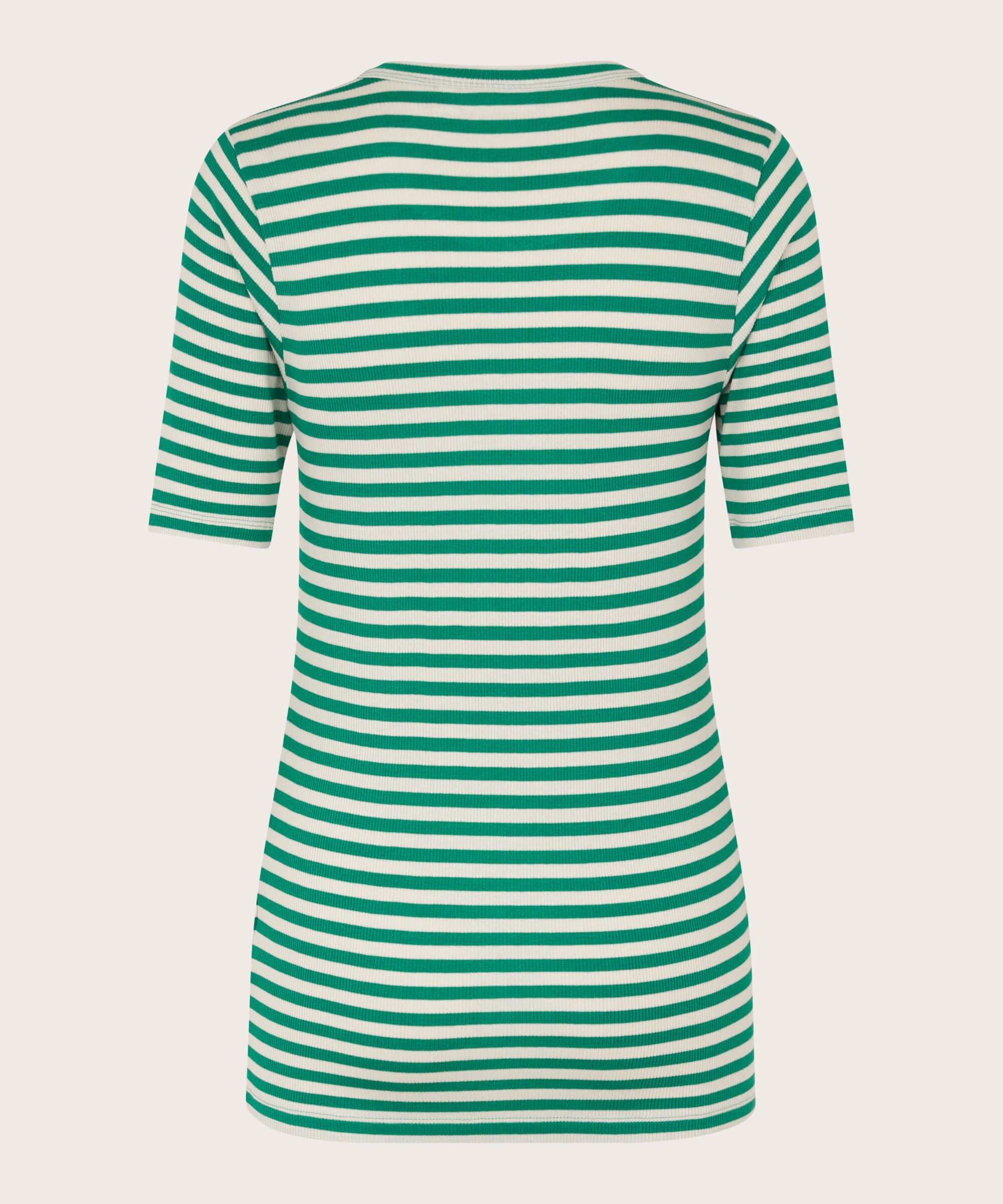 Gestreiftes T-Shirt aus Rippjersey, Greenlake
