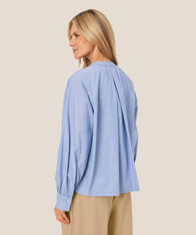 Baumwollbluse mit Bindebändern am Hals, Sargasso Sea