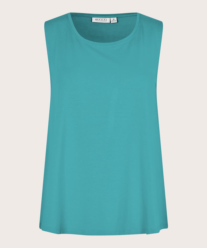 Ärmelloses Jersey-top, Teal