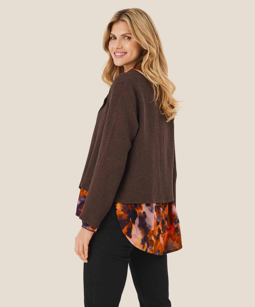 Kurze Jacke Aus Bouclé, Coffee Bean