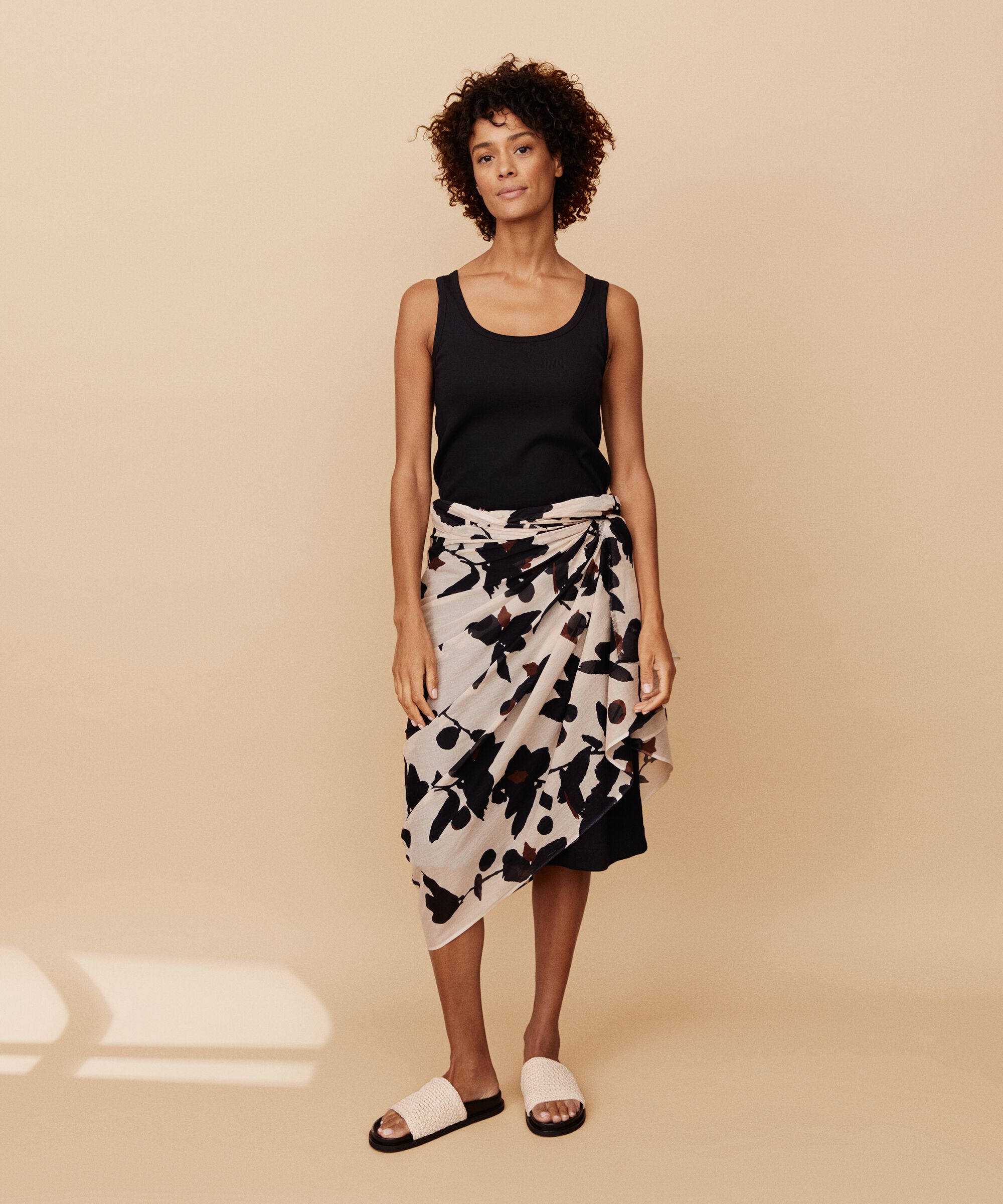 großer Baumwollschal, Chestnut