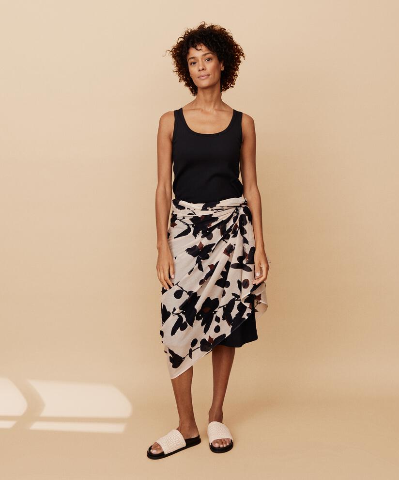 großer Baumwollschal, Chestnut