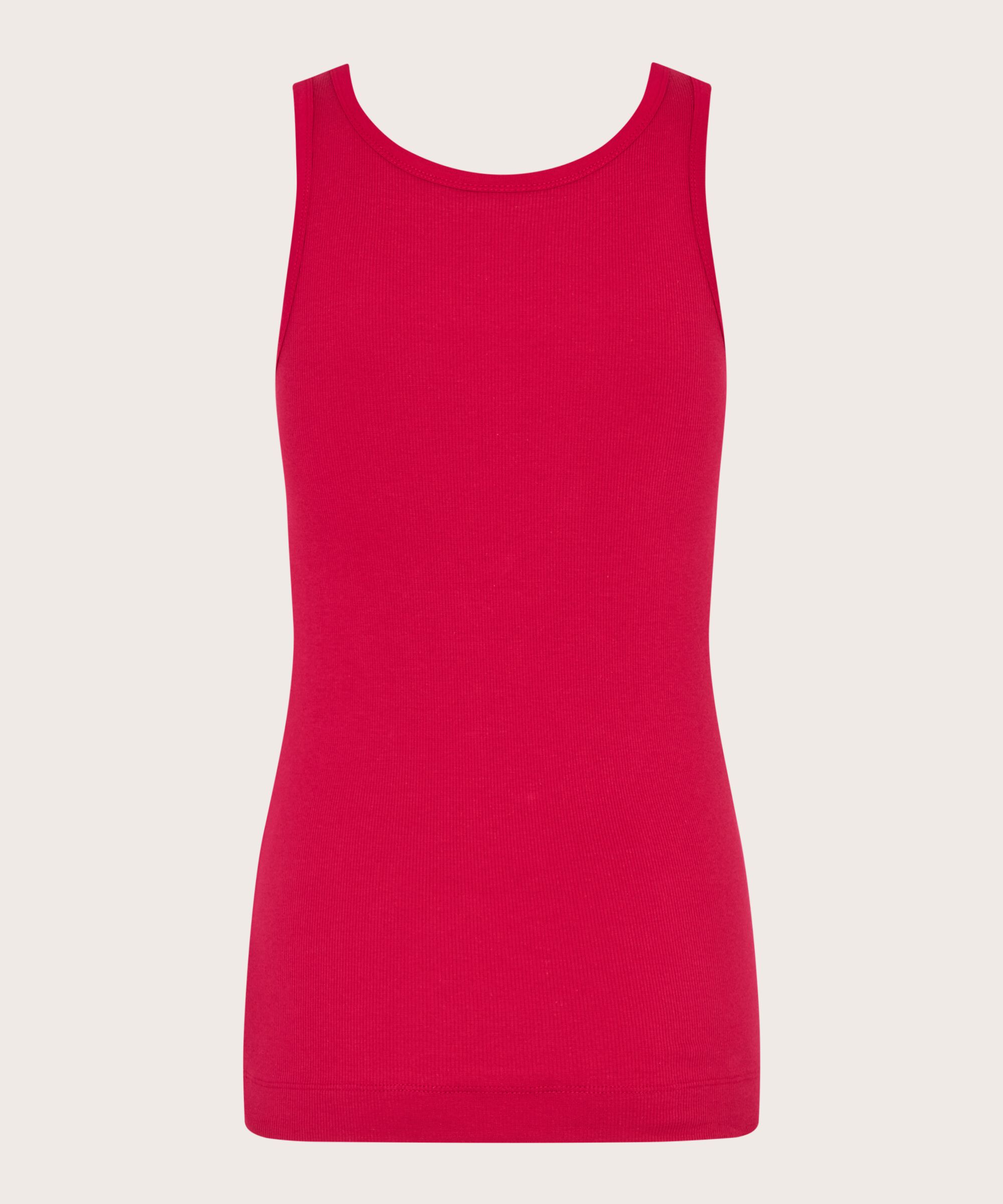Tanktop aus Baumwollripp, Persian Red