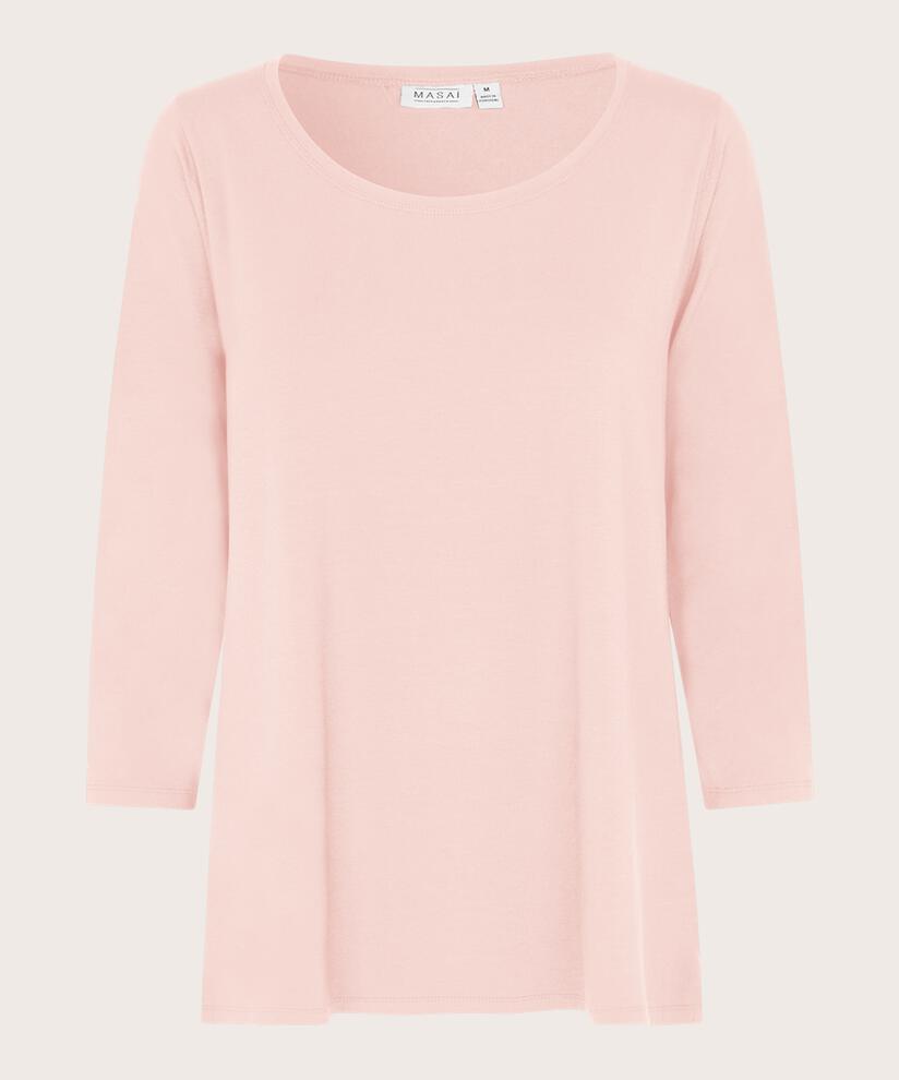 Shirt mit rundem Hals, Mauve Chalk