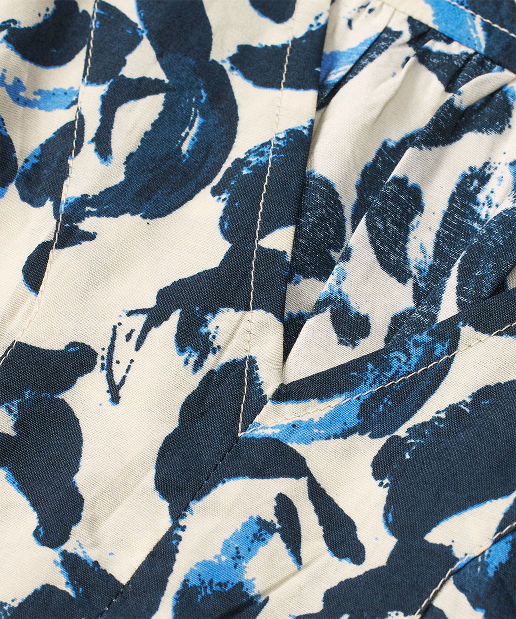 gemusterte Bluse aus Viskose, Ultramarine