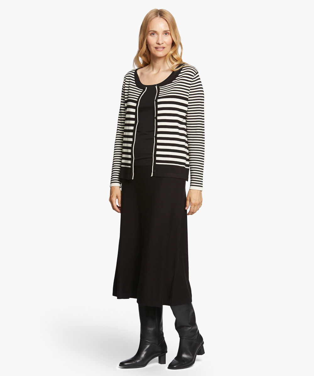 Strickrock mit elastischem Bund, Black