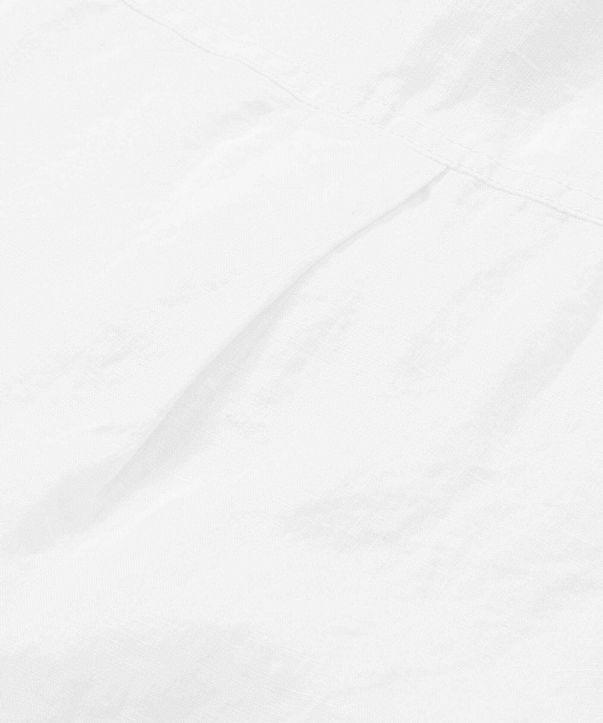 Hemdkleid aus Leinen mit Dreiviertelärmeln, White