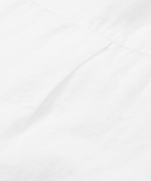 Hemdkleid aus Leinen mit Dreiviertelärmeln, White