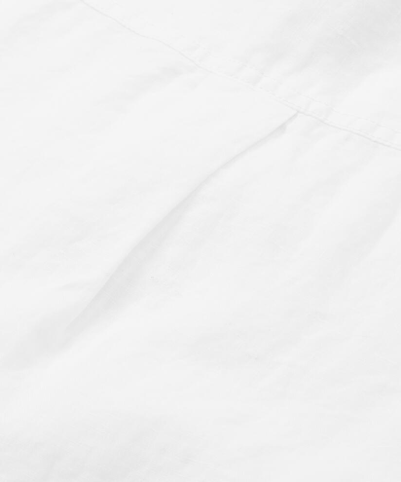 Hemdkleid aus Leinen mit Dreiviertelärmeln, White