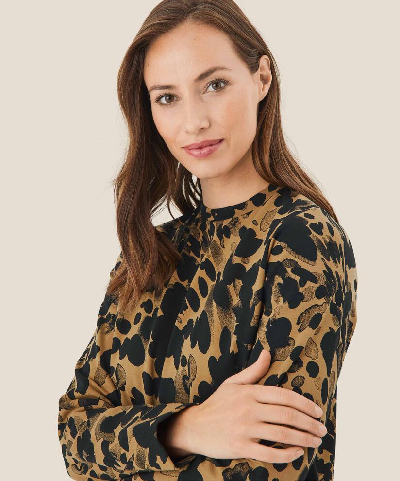 Bedrucktes Shirt mit Reißverschluss, Dijon