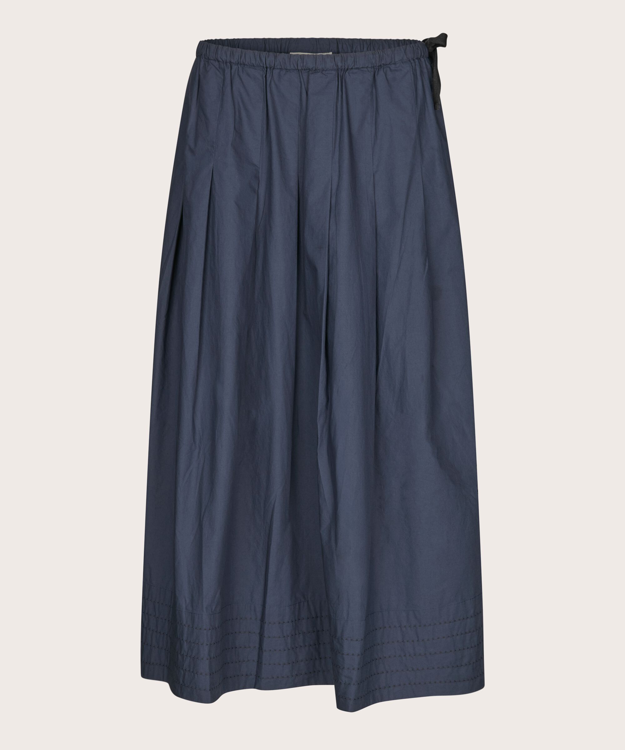 Baumwollrock mit elastischem Bund und Eingrifftaschen, Mood Indigo