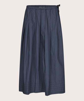 Baumwollrock mit elastischem Bund und Eingrifftaschen, Mood Indigo