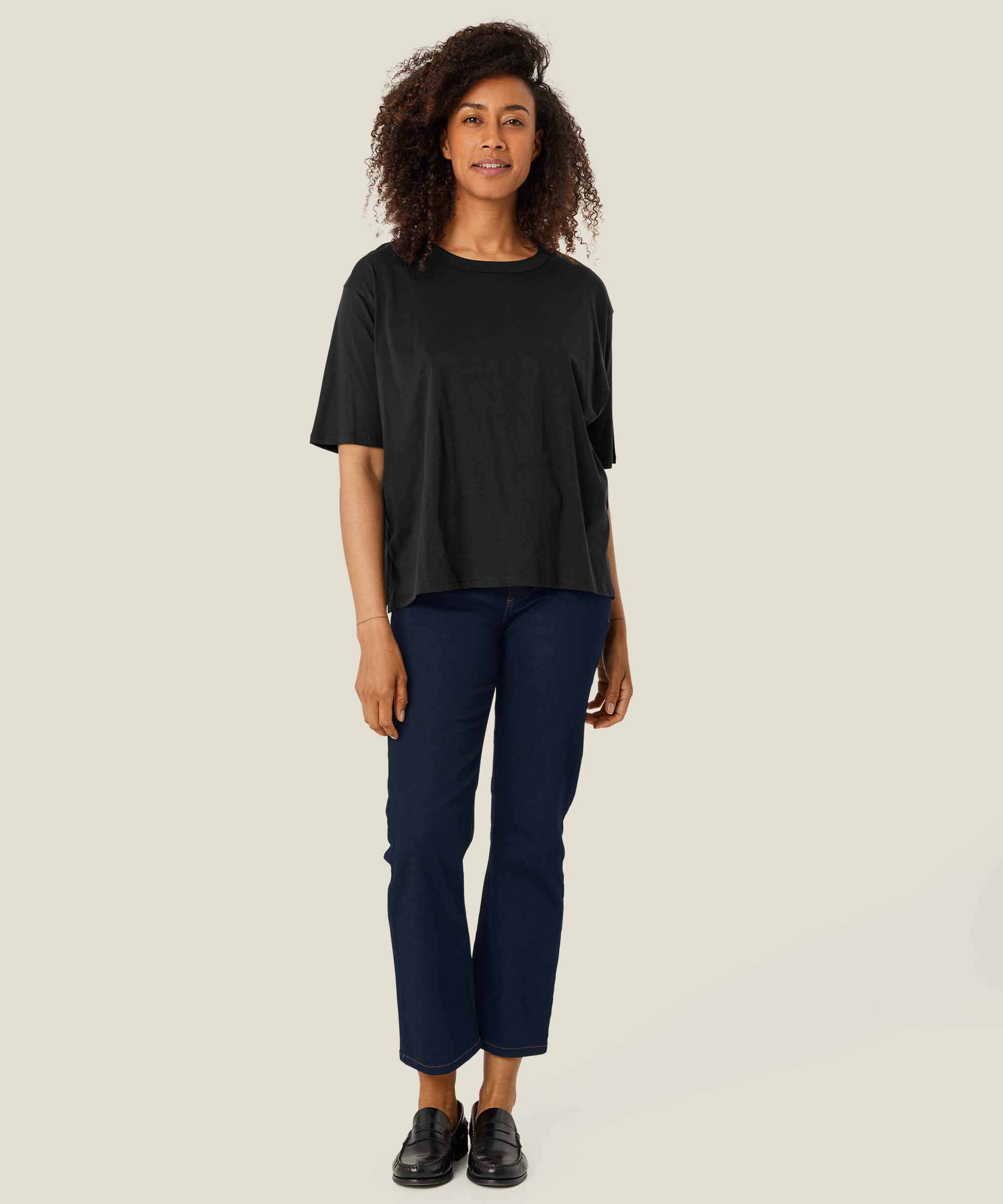 T-shirt Mit Rundhals, Black