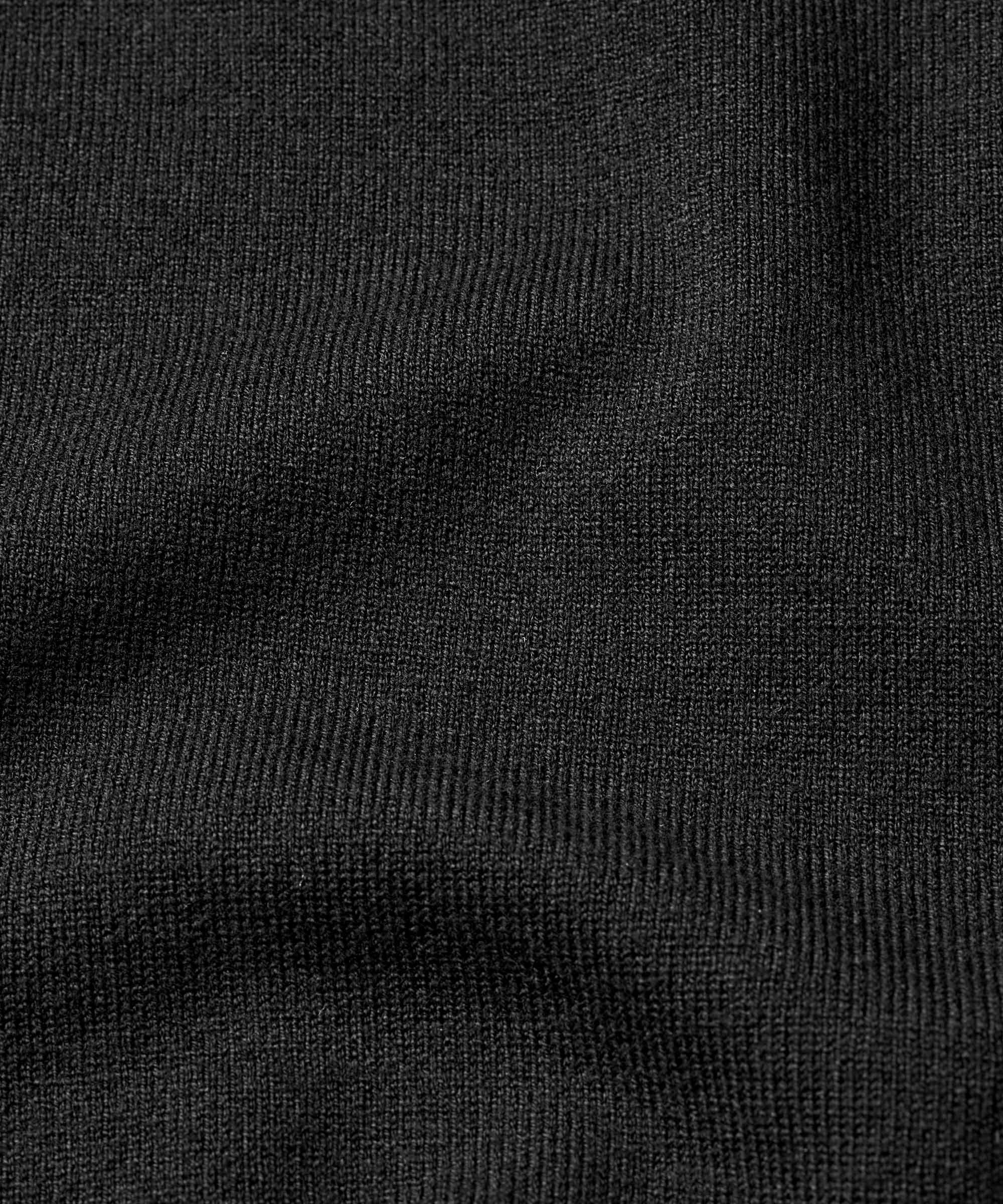 langärmliger Rundhals-Strickpullover, Black
