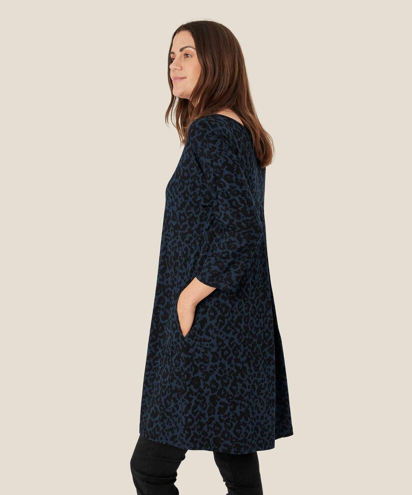 Bedruckte Jersey-Tunika mit Eingrifftaschen, Moonlit Ocean