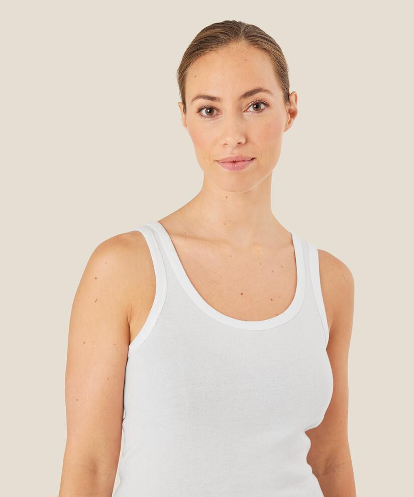 Eng anliegendes Tanktop aus Jersey, White