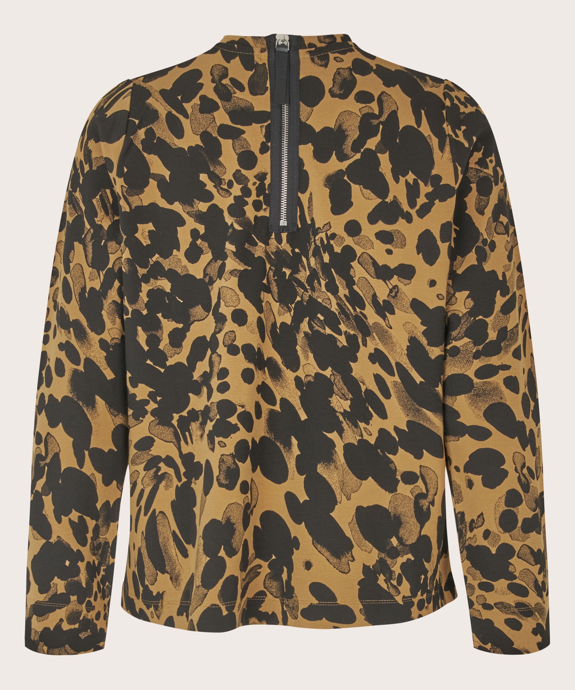 Bedrucktes Shirt mit Reißverschluss, Dijon