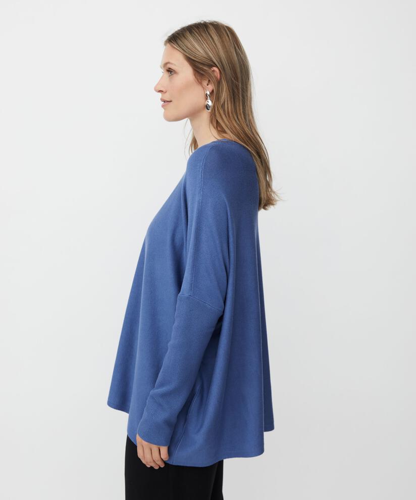 Oversize-pullover Mit Schmalen Ärmeln, Bijou Blue