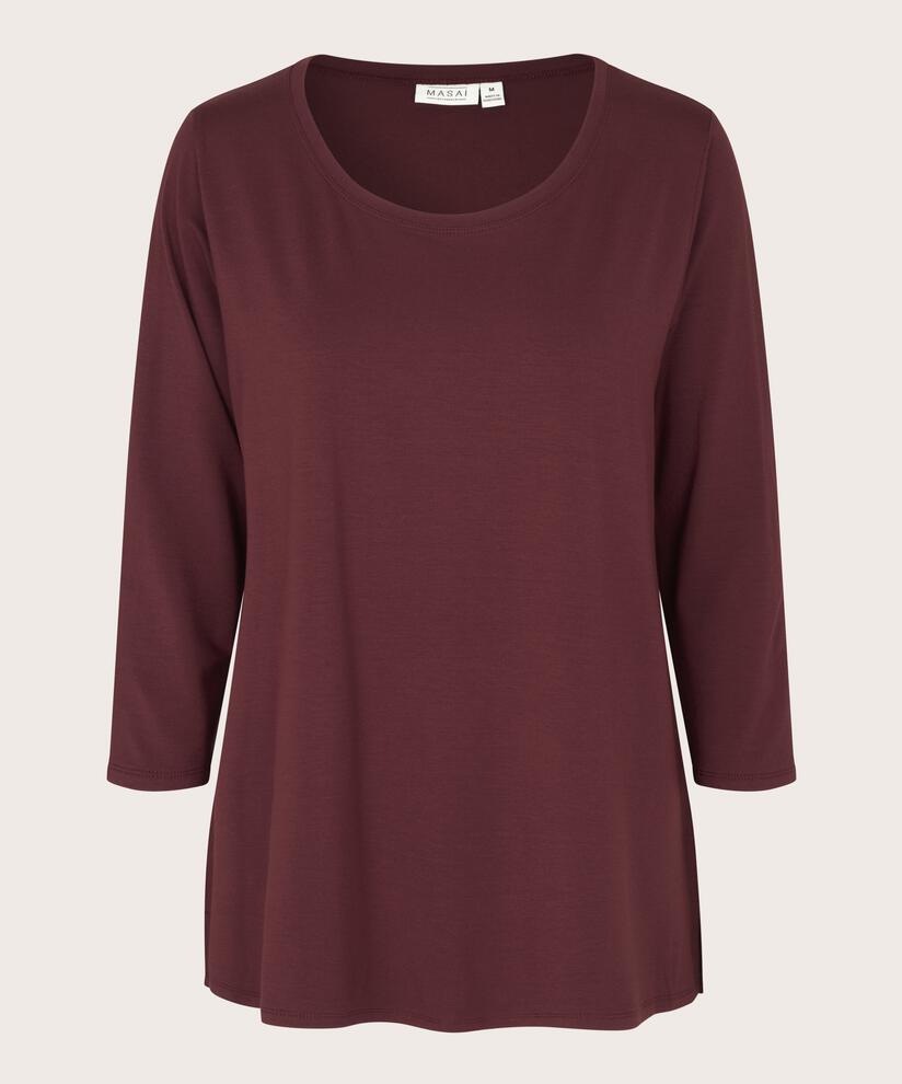 Shirt Mit Rundem Hals, Tawny Port