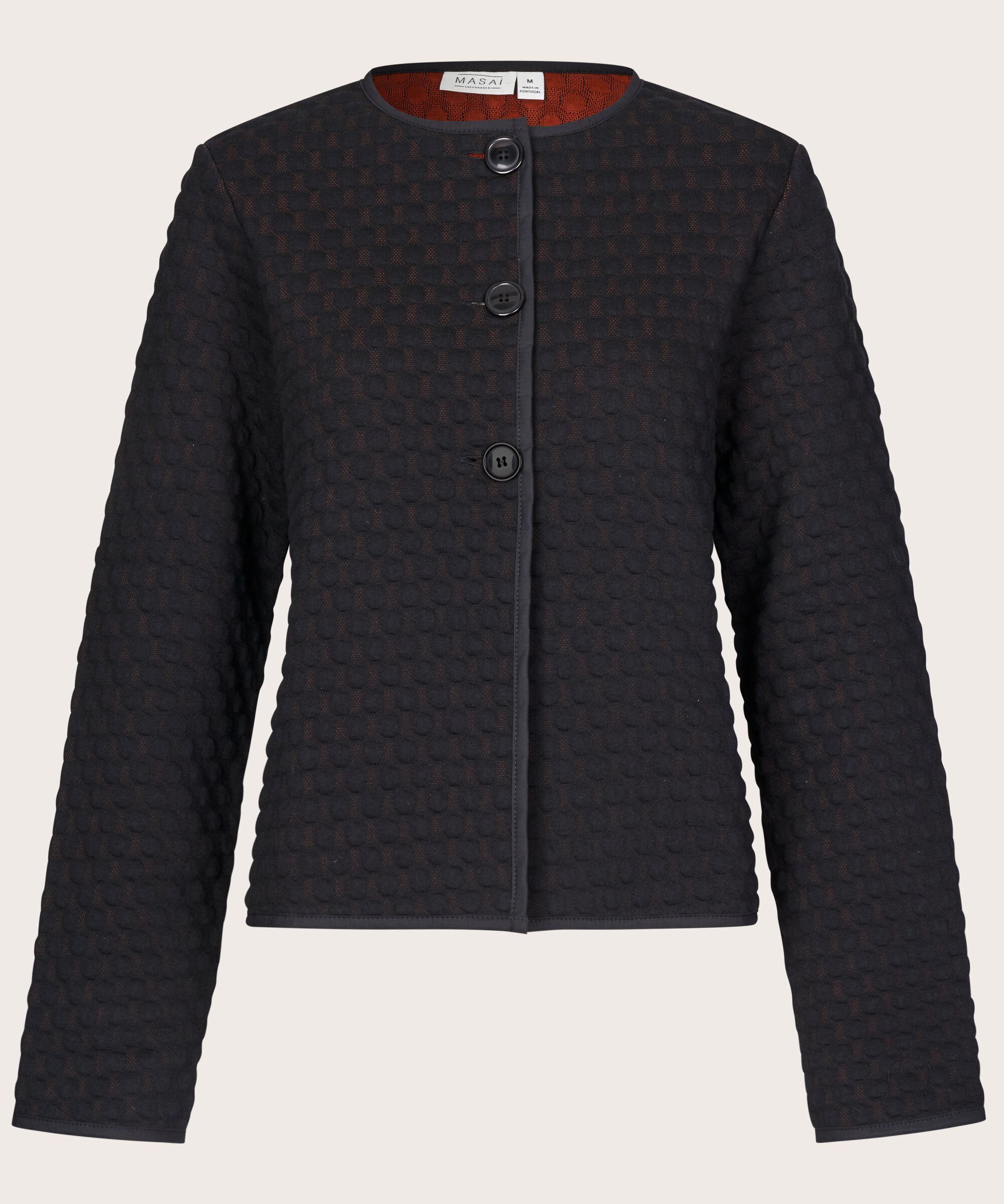 Jacke in Jersey-Qualität mit Bubble-Effekt, Black