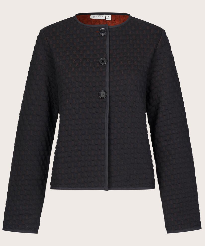 Jacke in Jersey-Qualität mit Bubble-Effekt, Black