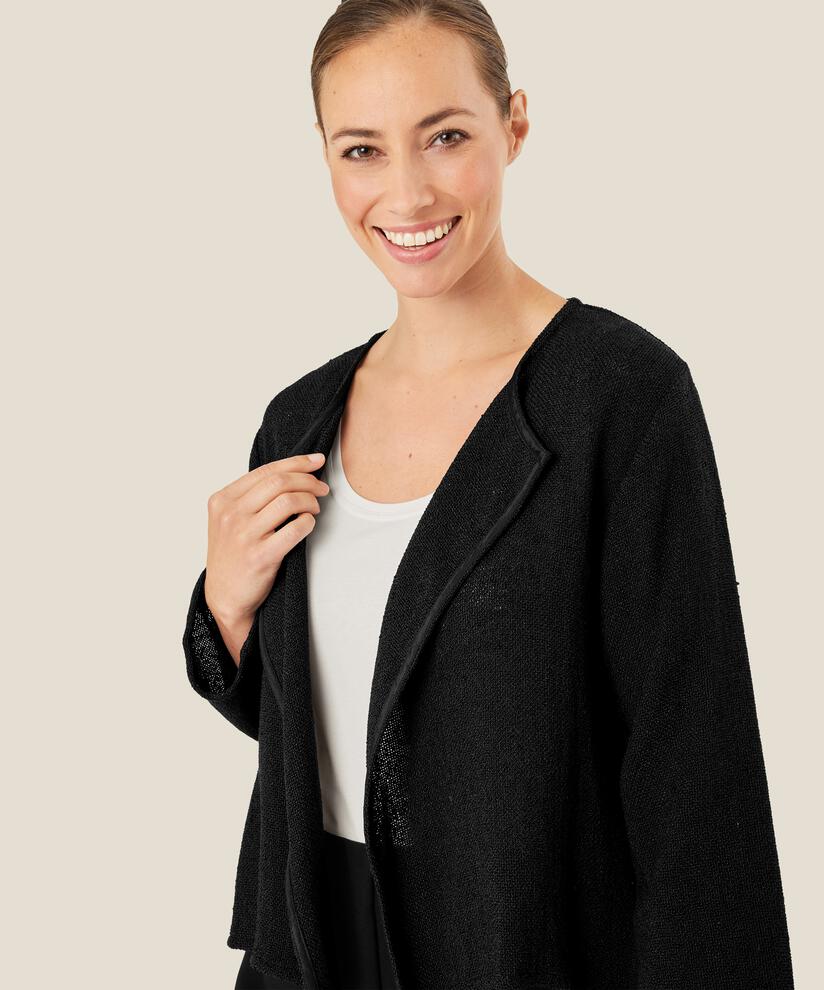 Kurze Jacke Aus Bouclé, Black