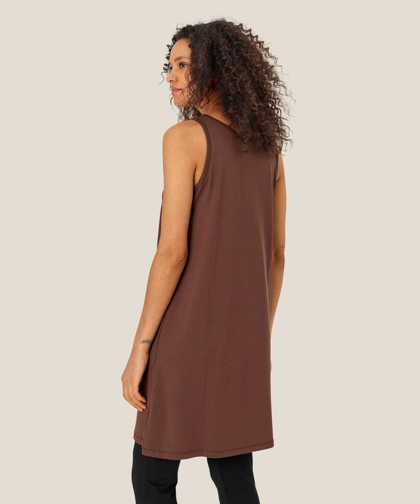 Unterkleid aus Jersey mit Rundhalsausschnitt, Chestnut