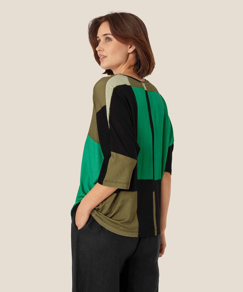 Bedrucktes T-Shirt mit Rundhalsausschnitt, Green Spruce