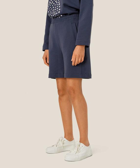 Shorts in Sweatshirtqualität mit elastischem Bund, Mood Indigo