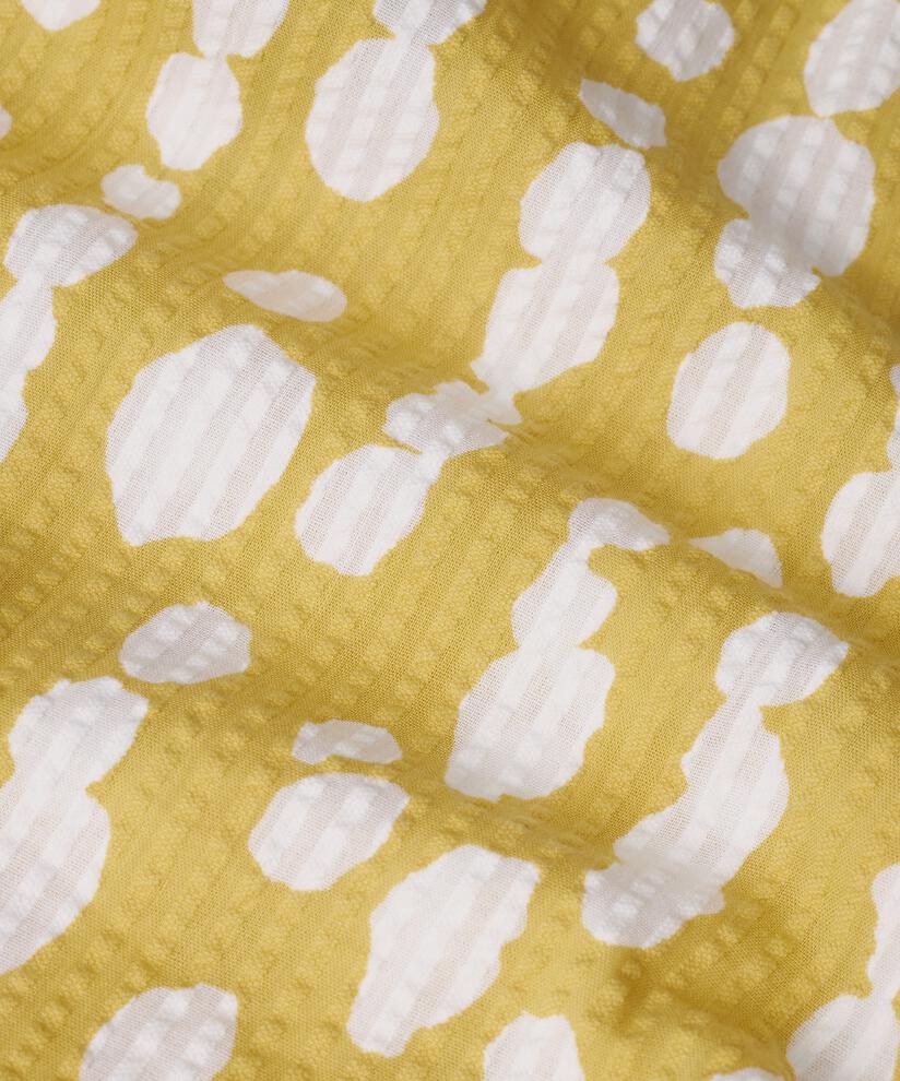 Bedruckte Baumwollhose mit elastischem Bund, Oil Yellow