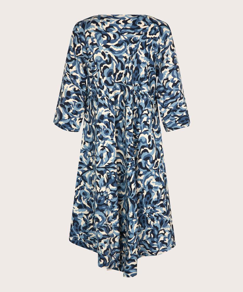 gemustertes Kleid mit Dreiviertelärmeln, Ashley Blue