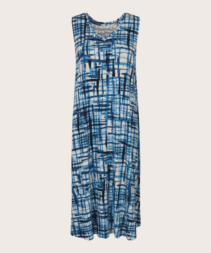 Bedrucktes Jerseykleid mit V-Ausschnitt, Marina