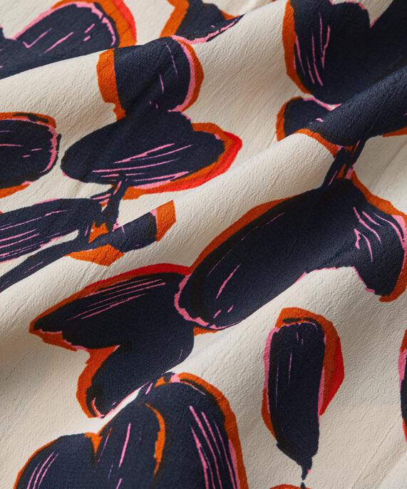 Viskosehemd mit Falten auf der Rückseite, Umber