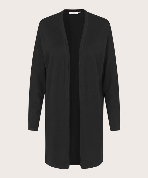 Feinstrick-cardigan Mit Geradem Schnitt, Black