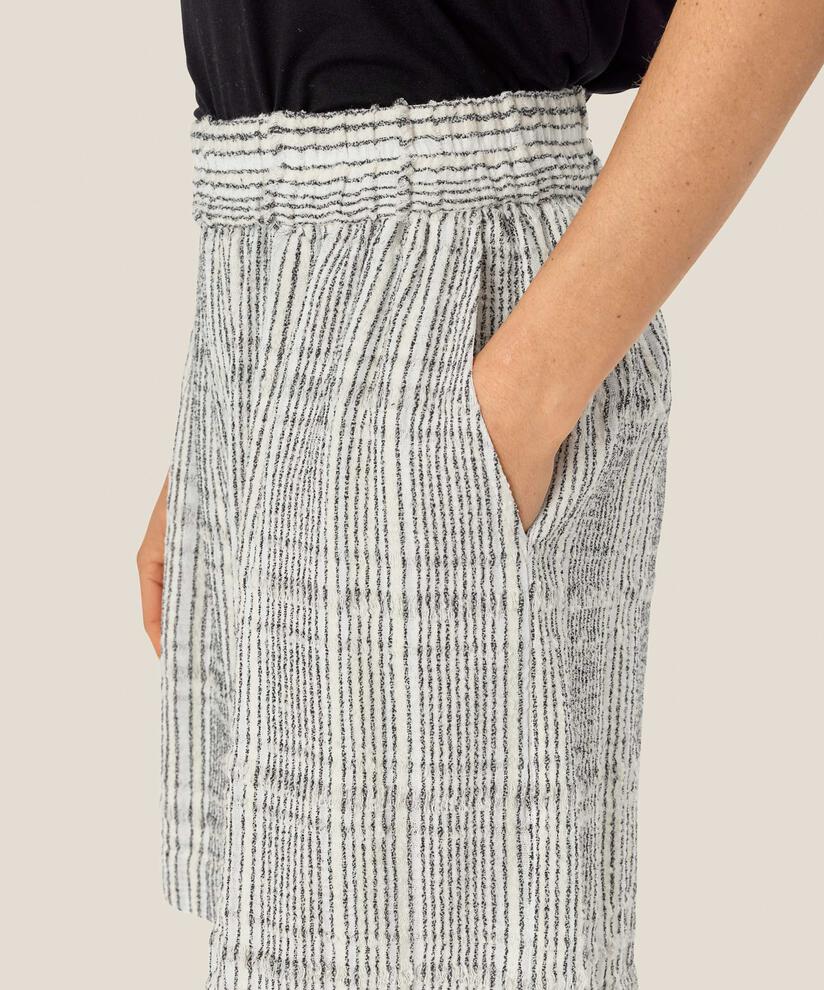 Karierte Shorts aus Baumwollmischung mit elastischem Bund, Fog