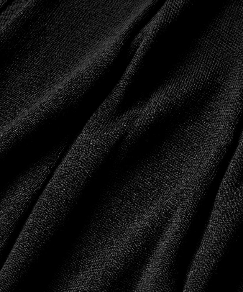 Feinstrickkleid mit langen Ärmeln, Black